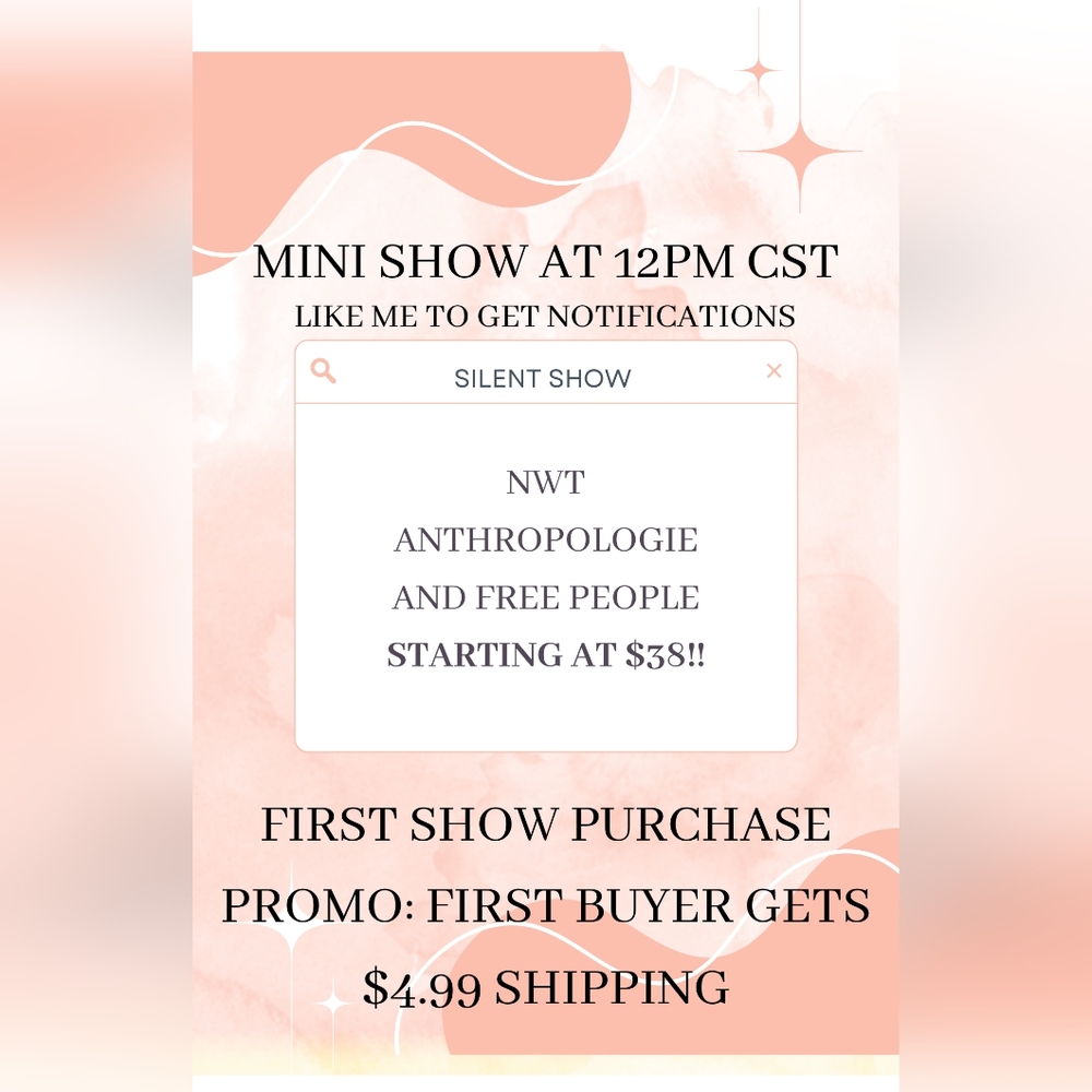 MINI (SILENT) SHOW OCT 22 12PM ANTHRO+FREE PEOPLE